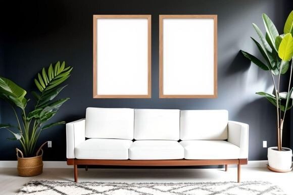 Download Black Wall Poster Frame Mockup Art - Premium Resources