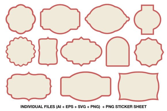 Download Blank Frame Label Shapes Set - Blank frame Collection